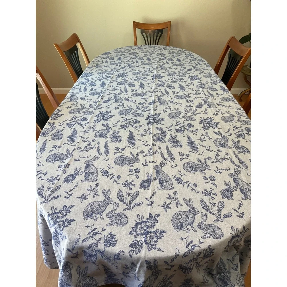 The‎ Prairie Rachel Ashwell Blue Tablecloth Cottagecore Country Chic Grannycore